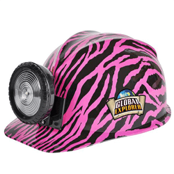 Zebra Print Toy Miner's Helmet